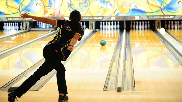 woman bowling